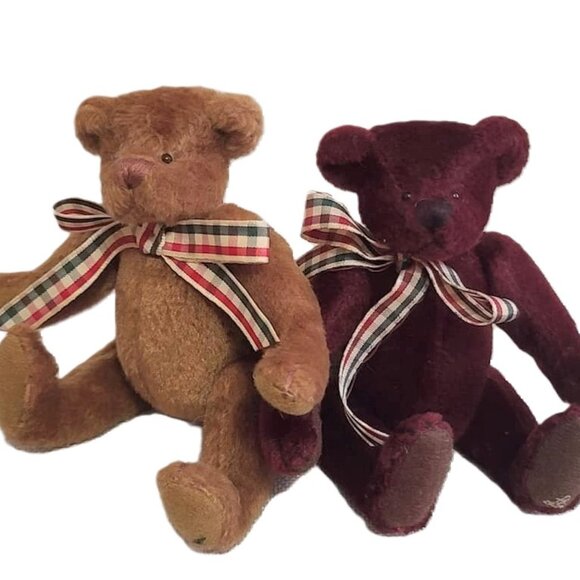Cottage Collectibles Set of 2 Miniature Bears Cranberry & Muffin - Picture 5 of 5